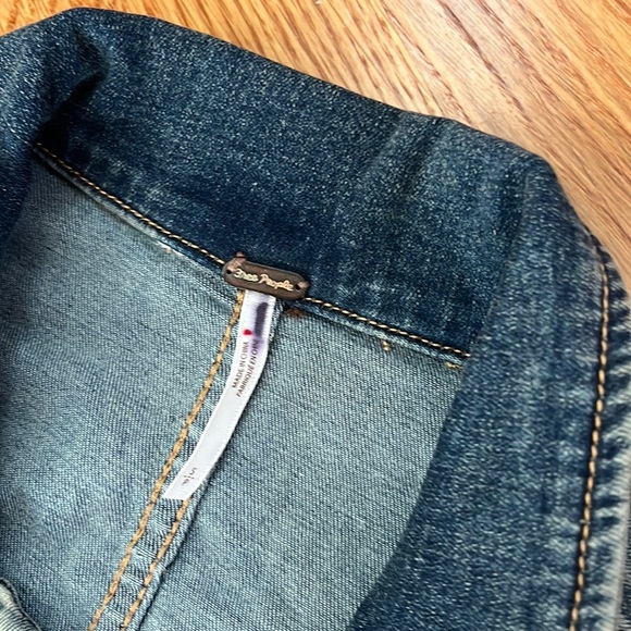 Free People Lennox Denim Skinny Utility Jumpsuit size Size NWT - Picture 5 of 16